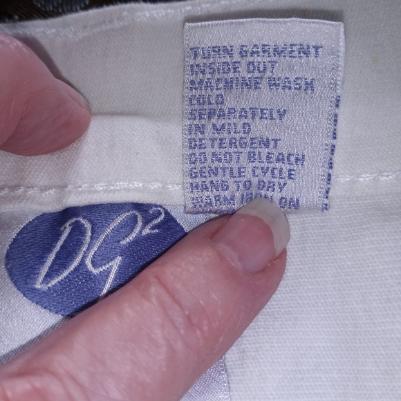 RARE NWOT Y2K DG2 Skinny Jeans Leopard Embellished Stripe 8 TALL LONG - Picture 8 of 8